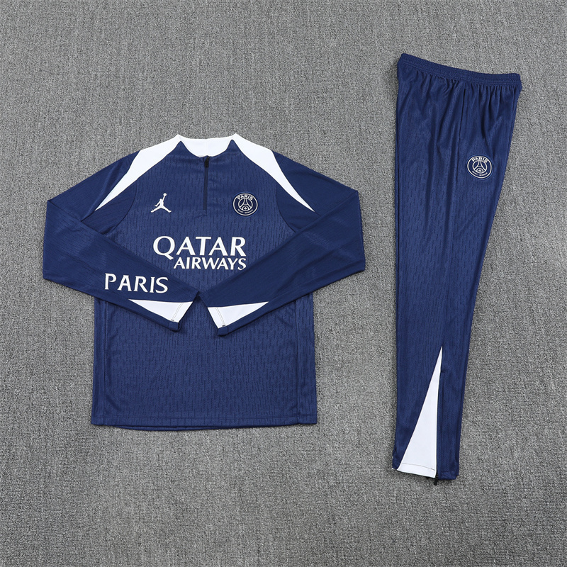 2025/26 Jordan PSG Royal Blue Half Pull Training Suit (Adults&Kids)