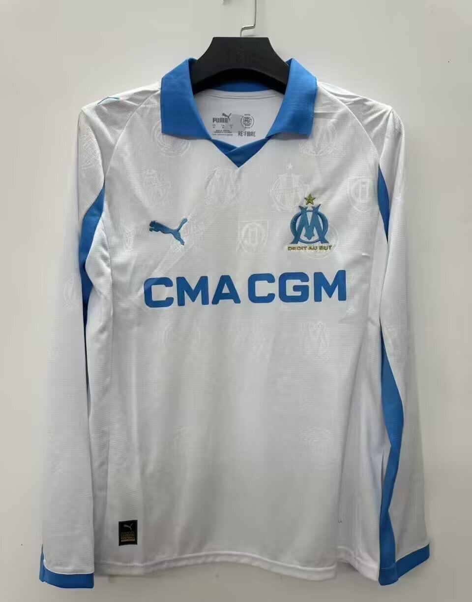 Marseille maillot domicile 25/26 manches longues