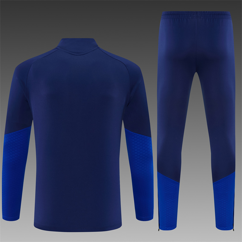 2026/27 Colombia Royal Blue Half Pull Training Suit Yupoo Soccer Jerseys (Adults&Kids)