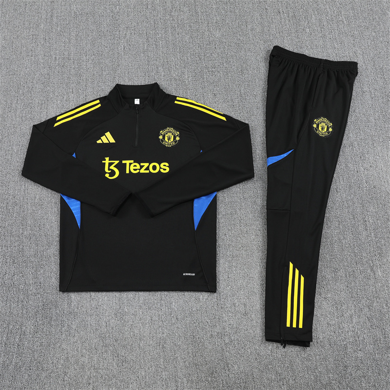 2025/26 Manchester United Black Half Pull Training Suit (Adults&Kids)