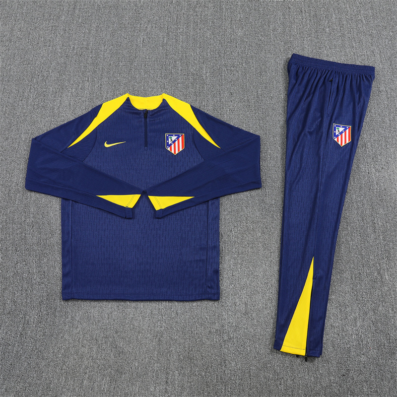 2025/26 Atletico Madrid Blue Half Pull Training Suit (Adults&Kids)